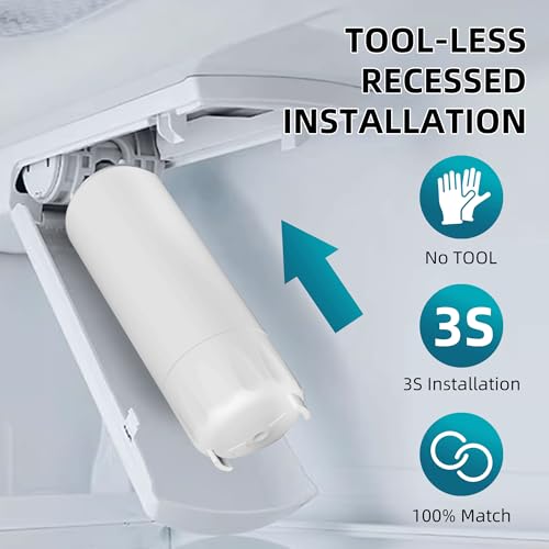 3-Pack ADQ360061 LT700P Water Filter Replacement for LG Kenmore Elite, Compatible with LG ADQ36006101 795 9690 LFDS22520S LFXS30766S, 200 Gallon Capacity