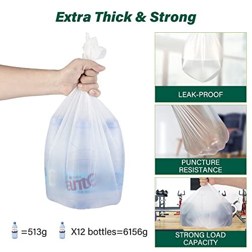 Inwaysin 4-6 Gallon Small Trash Bags Biodegradable 180 Counts, Ultra Thick & Strong 4 Gallon Trash Bag, Unscented Small Garbage Bags, Easy Tearing Waste Basket Liners for Bathroom, Bedroom, Office