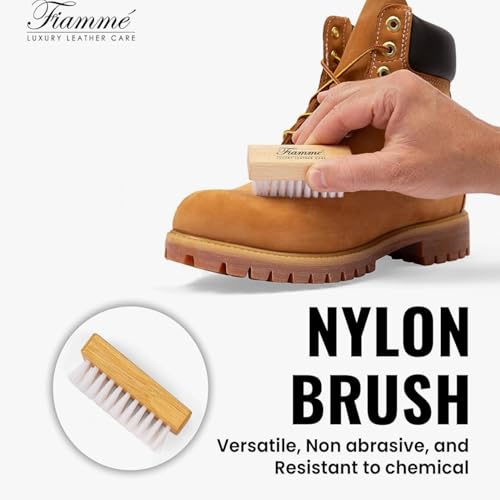 Fiamme Suede and Nubuck Cleaning Kit - Complete Brass & Nylon Brush Set, Suede Eraser for Shoes, Jackets, Boots, Handbags