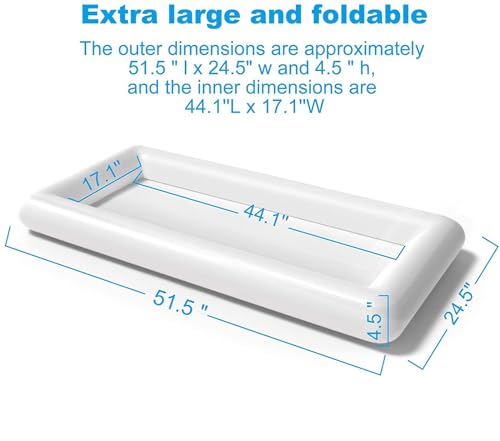 Jasonwell Inflatable Serving Bars Ice Buffet Salad Serving Trays Food Drink Holder Cooler Containers Indoor Outdoor BBQ Picnic Pool Party Supplies Beach Luau Hawaiian Tropical Cooler