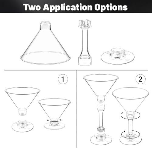 Kucoele 40 Pack Mini Plastic Martini Glasses, 5oz Disposable Cocktail Glasses Tall Party Cups for Wine, Champagne, Margarita