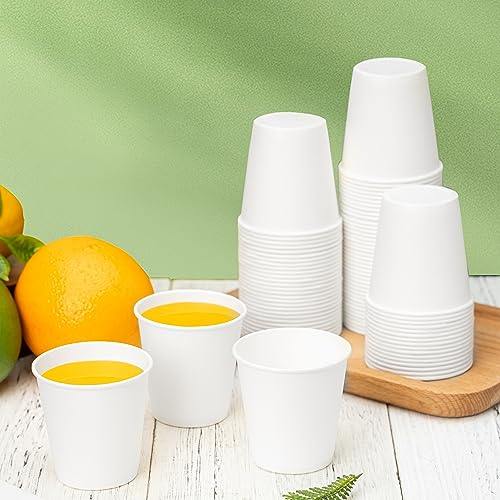 RACETOP 100 Pack 3 oz Bathroom Paper Cups, Disposable Paper Cups, Mouthwash Cups, Paper Coffee Cups, Ideal for Bathroom
