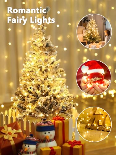 3 PK 78FT 240LED Fairy Lights Battery Operated with Timer Remote Warm White