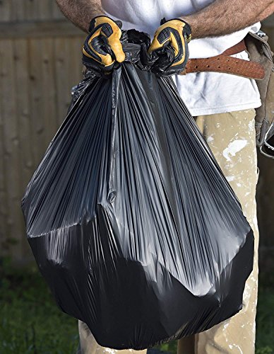 Ultrasac Black Large Heavy Duty Drawstring Trash Bags 33 Gallon 1.4 MIL, 33.5" x 38" - Pack of 86 - For Home, Commercial, Construction, & Outdoor