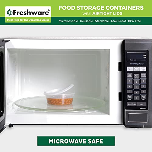 Freshware Food Storage Containers 50 Set 8 oz Plastic Deli Containers with Lids, Slime, Soup