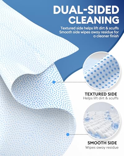 Jevvu Shoe Wipes, 35 Individually Wrapped Sneaker Cleaning Wipes for White Shoes, Dual-Textured, Waterless