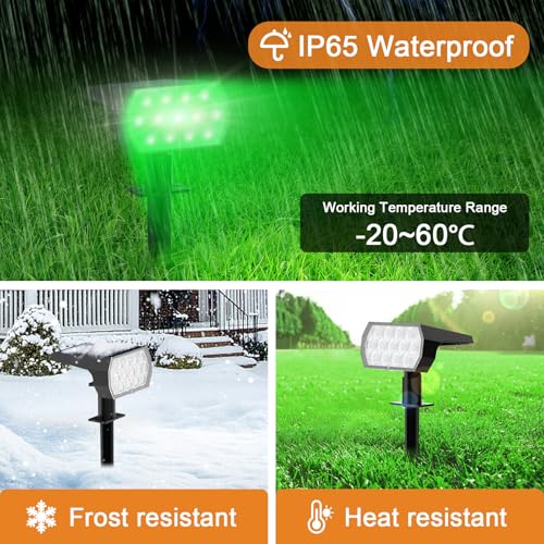 WELALO Color Changing Solar Lights Outdoor, IP68 Waterproof, RGB, 6 Pack