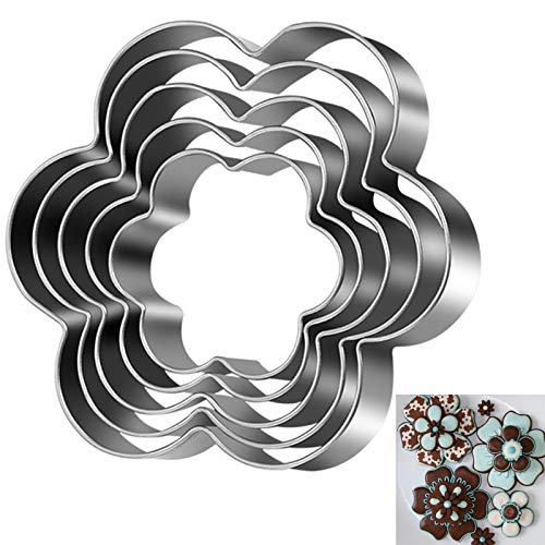 Flower Cookie Cutter, Pack of 5…