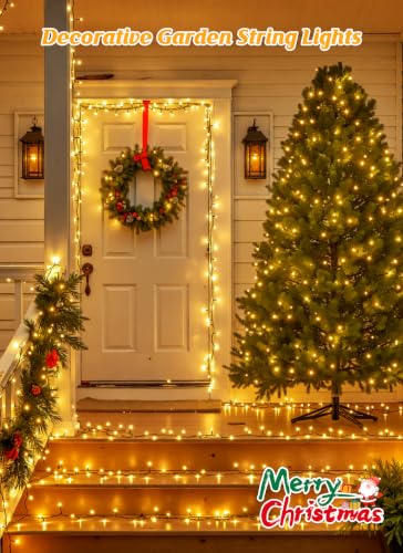 Brightown 2 Pack Solar String Lights Outdoor Waterproof, 80 FT 200 LED