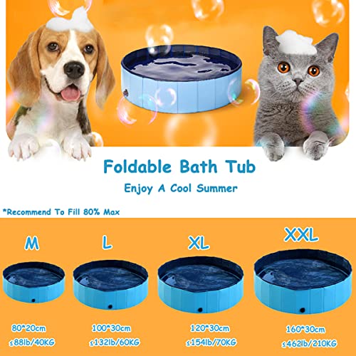 Dog Pool Foldable pet Pool Dog Swimming Pool Portable Suitable for Indoor and Outdoor use (32x8in)
