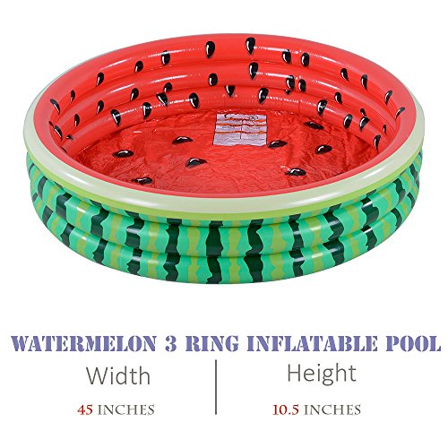 Kiddie Pool, Watermelon Hamburger Ice Cream Inflatable Pool, Water Pool in Summer, Pit Ball Pool of 45 Inches