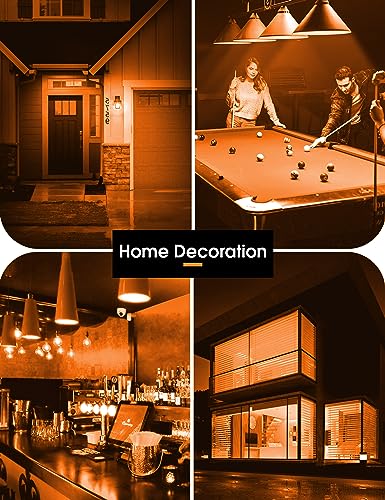 Fulighture Orange Light Bulbs,4 Pack,A19 Halloween Light Bulbs,LED Bulb