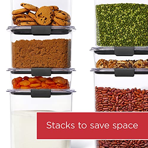 Rubbermaid Brilliance Pantry Airtight Food Storage Container, BPA-Free 7.8 Cup, Ideal for Brown Sugar - Efficient, Leak-Proof and Dishwasher-safe