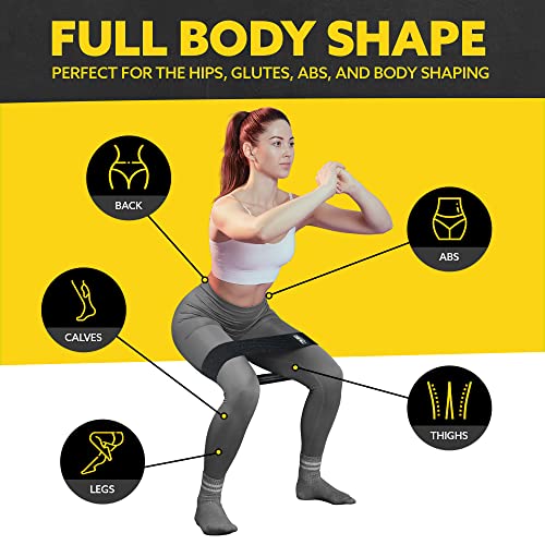 Tribe Lifting Resistance Bands for Working Out - 3 Pack Fabric Workout Bands for Women and Men - Booty Bands for Legs and Glute - Non Slip Exercise Bands Set for Squat Hip Thigh