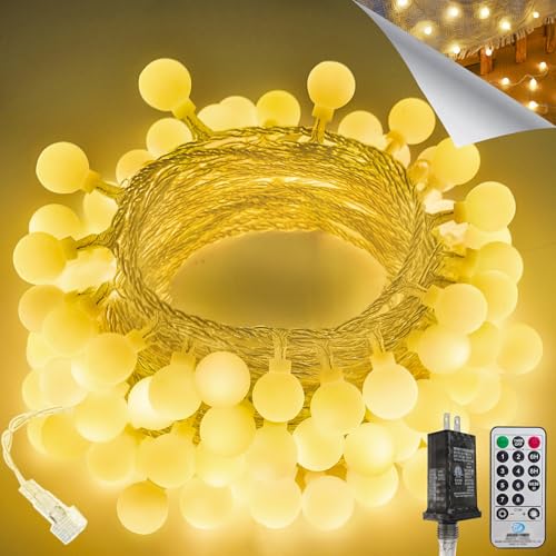 Connectable 43FT 100LED Globe String Lights Indoor, Fairy Lights Plug in