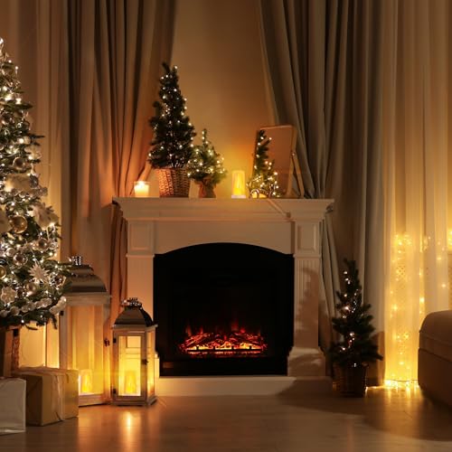 Hompavo Flame Lights with Remote, Timer, 4-Mode Rechargeable