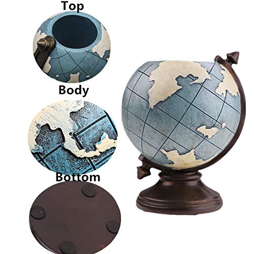 MUAMAX Globe Pen Pencil Holder for Desk Pen Organizer for Desk Desktop Organizer Pencil Cup Pot Desktop Accessories for Home Office School