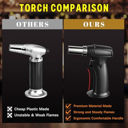 Whiskey Smoker Kit with Torch, Birthday Gifts for Him, Men, Dad, Husband, Cocktail Smoker Infuser Kit Old Fashioned Drink Smoker Kit Fathers Day Bourbon Whiskey Gifts