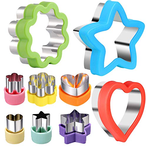 9 pcs Cookie Cutters Cutter Shapes Set Different Sizes Set Fruit Cutter Cookie Pastry Stamps Mold,Cake Pop,Sandwich,Grape