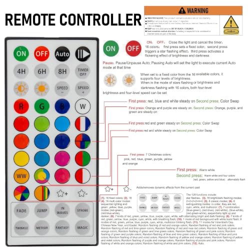 Dazzle Bright 66FT 200 LED Smart Color Changing Christmas Halloween Lights