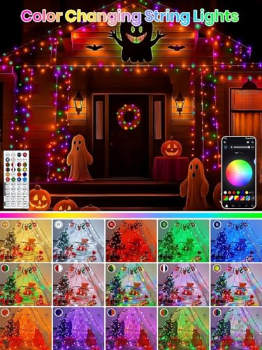 240LED Smart Color Changing String Lights 92FT Halloween Lights App Remote