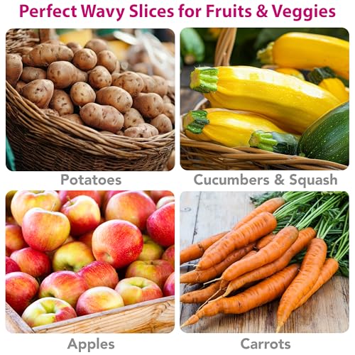 Joie Crinkle Cutter Knife, Wavy Slicer for Potatoes, Vegetables and Fruits, Great for Kids First Cutting Tool, Fun Kitchen Gadget, Stainless Steel, BPA-Free, Colors May Vary