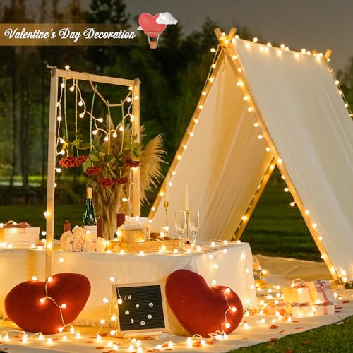 JMEXSUSS 100 LED Globe String Lights Indoor Bedroom, 33ft Fairy Lights
