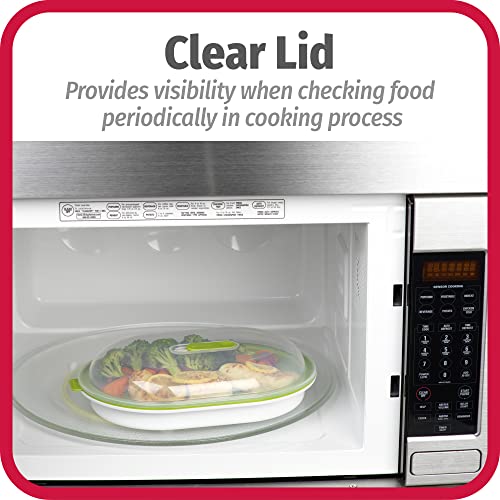 GoodCook Everyday Microwave Steamer – Vegetable & Fish Cooker, Preserves Vitamins & Nutrients, Quick Dinner & Meals, Adjustable Steam Release Vent