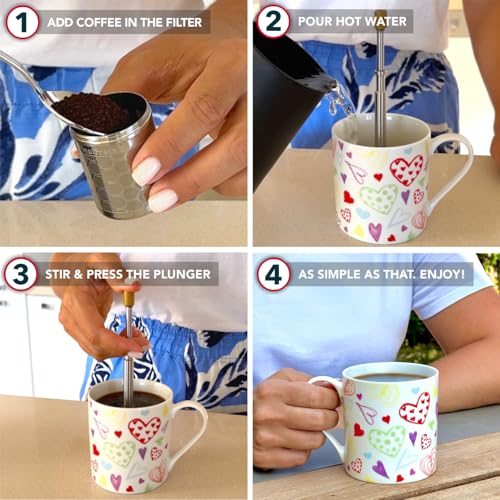 FinalPress Original Coffee & Tea Maker – Portable Stainless Steel Micro French Press – Patented 3-in-1 Technology for Hot, Iced & Cold Brew – Perfect for Home, Camping & Travel