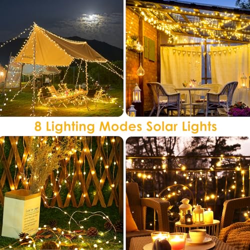 Solar String Lights Outdoor, 2 Pack 400LED 144FT Extra-Long Fairy Lights