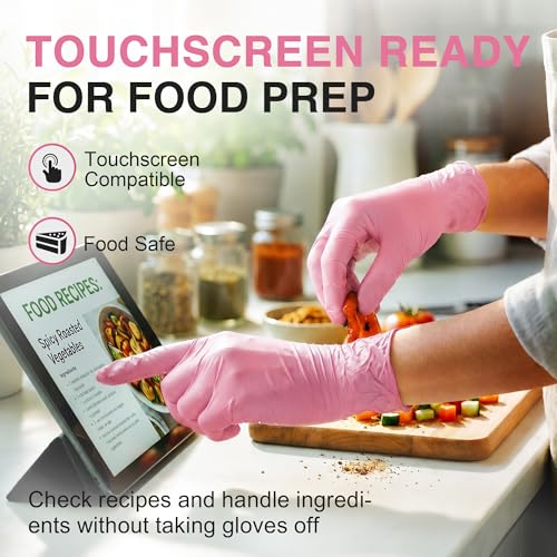 Schneider Nitrile Exam Gloves, 4-mil Medical Gloves Disposable Latex Free, Powder Free, Food Safe Glove for Examination