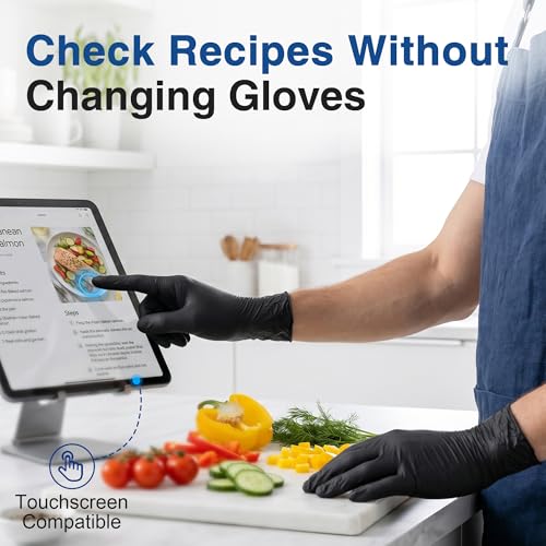 Schneider Vinyl Synthetic Exam Gloves, 4 Mil, Latex Free Disposable Gloves for Medical, Cooking, Cleaning, and Food Prep