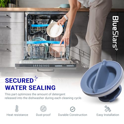 BlueStars 8558307 Dishwasher Dispenser Cap - Ultra Durable Rinse Aid Cap Compatible with Whirlpool Kenmore Dishwashers - Replaces WP8558307 8193984 8539095 PS11746426 AP6013204