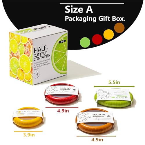 Avocado Saver and Tomato Holder - Set of 4 Reusable Storage Containers for Fridge - Ideal for Garlic, Onions, Lemons, and Potatoes