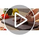 Cutting Boards for Kitchen - Food Grade Double Sided Pure Titanium& Bamboo Chopping Board with Handle, Slip resistant Non-toxic Charcuterie Board Housewarming Gifts (16×11)
