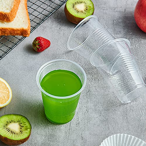Lilymicky 500 Pack 7 oz Clear Plastic Cups, Disposable Drinking Cups, Plastic Party Cups for Birthday Parties, Picnics, Ceremonies, and Any Events