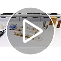 YA JU Ceramic Bowls and with Lid Gold Basket Trays, 6 Removable Small Bowls Condiment Trays Nut Serving Set for Snacks, Fruits, Candy and Condiments -Great for Parties, Holiday Gifts, White