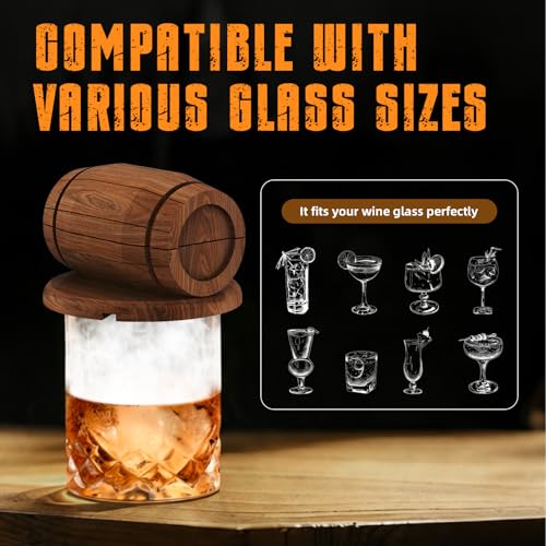 Birthday Gifts for Men Whiskey Smoker Kit Bourbon Cocktail with Torch-6 Flavors Wood Chips for Old Fashioned Drinks,House Warming,Unique for Men Him,Husband,Dad,Boyfriend(No Butane)