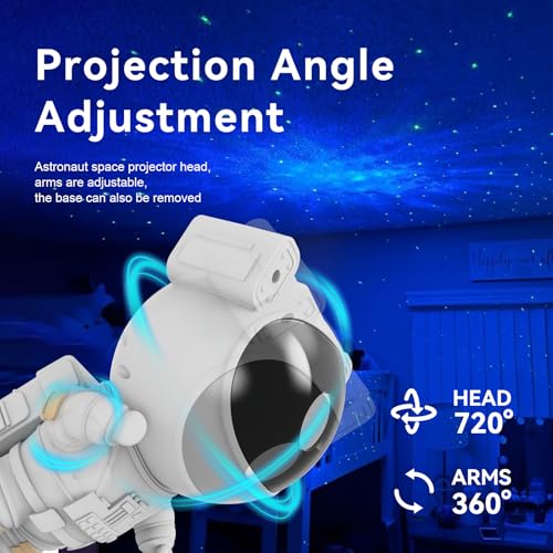 Star Projector Galaxy Night Light - Astronaut Space Projector, Starry Nebula Ceiling LED Lamp with Timer and Remote, Kids Room Decor Aesthetic, for