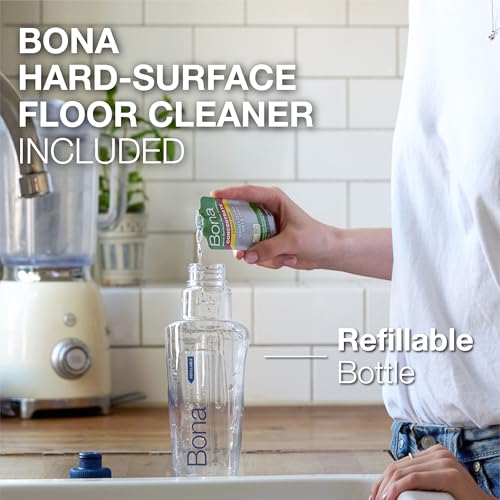 Bona Spray Mop Air - Includes Multi-Surface Floor Cleaner Concentrate and Microfiber Pad - Lemon Mint Scent - Lightweight & Compact Mop