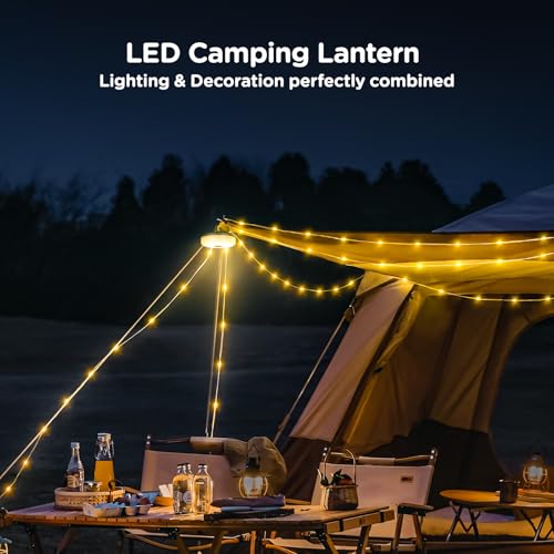 OGERY Camping String Lights 4 in 1, 32.8FT Quick Storage 8 Modes Protable