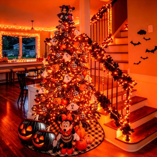 JMEXSUSS 200 LED Orange Halloween Lights Outdoor Indoor Fall Lights Plug in