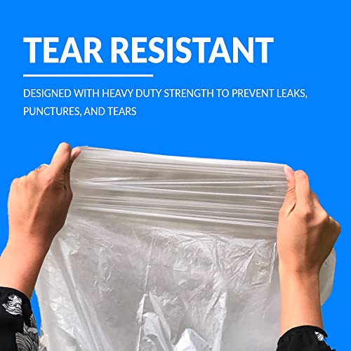 Reli. SuperValue 55-60 Gallon Trash Bags | 50 Count | Made in USA | Heavy Duty | Clear Multi-Use Garbage Bags