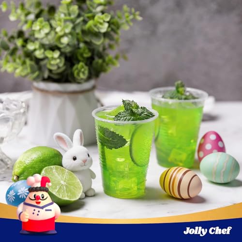 JOLLY CHEF πππ ππππ€ 5 oz Clear Plastic Cups,5 Ounce Disposable Cups for Picnic, BBQ, Travel, Halloween, Christmas Parties and Events