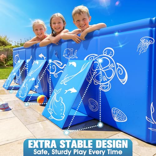 2026 Foldable Kiddie Pool with Canopy,Baby Swimming Pool for Toddler,Non-Inflatable Toddler Pool,Foldable Kiddie Pool with Shade,Kid Pool for Backyard,Pop up Kiddie Beach Pool 53''*40''*33''