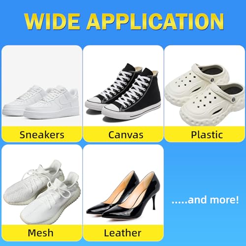 Shoe Cleaner 6.76 fl oz (200ml) – Sneaker Cleaner Foam for White Shoes, Deep Removes Stains & Dirt, Anti-Yellowing Shoe Cleaning Kit with Brush & Towel for Leather, Canvas, Knit, Rubber & More