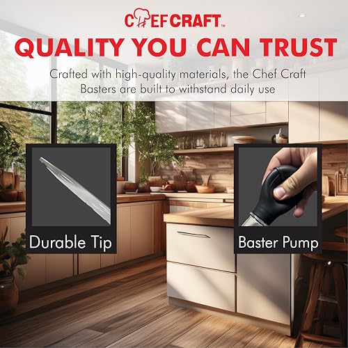 Chef Craft Classic Baster with Clear Tube, 11.5 inches in Length, Black