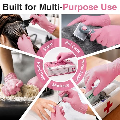 Schneider Nitrile Exam Gloves, 4-mil Medical Gloves Disposable Latex Free, Powder Free, Food Safe Glove for Examination