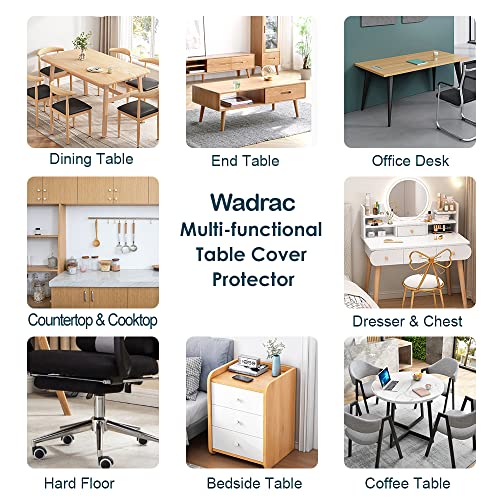 14x24 in Office Desk Blotter Mat Clear Plastic Table Protector Cover Pad PVC Transparent Topper Surface Proection Pad Anti Scratch Table Mat Glass Dinner End Waterproof Easy Clean