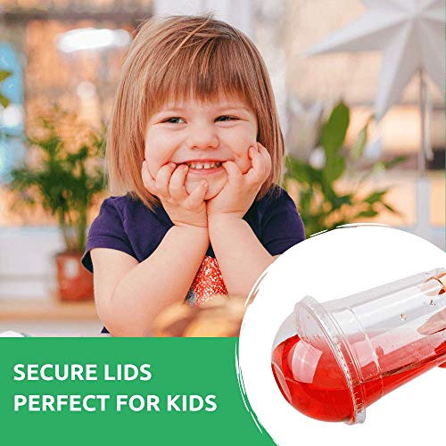12 oz Clear Plastic Cups with Dome Lids No Hole - (30 Sets) PET Disposable Dessert Cup, Parfait cup for Ice Cream, Iced Cold Coffee Drinks, Cupcake. Fruit Cups for Kids bday Party with Nice Sealing